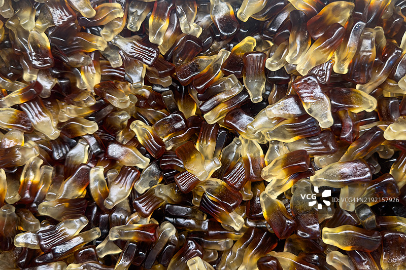 特写镜头展示了许多可口可乐果冻 - 埃尔比勒 - 库尔德斯坦 - 伊拉克图片素材