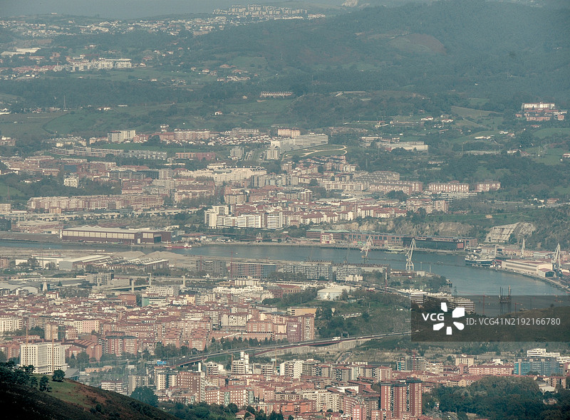 城市建筑的高角度视图图片素材