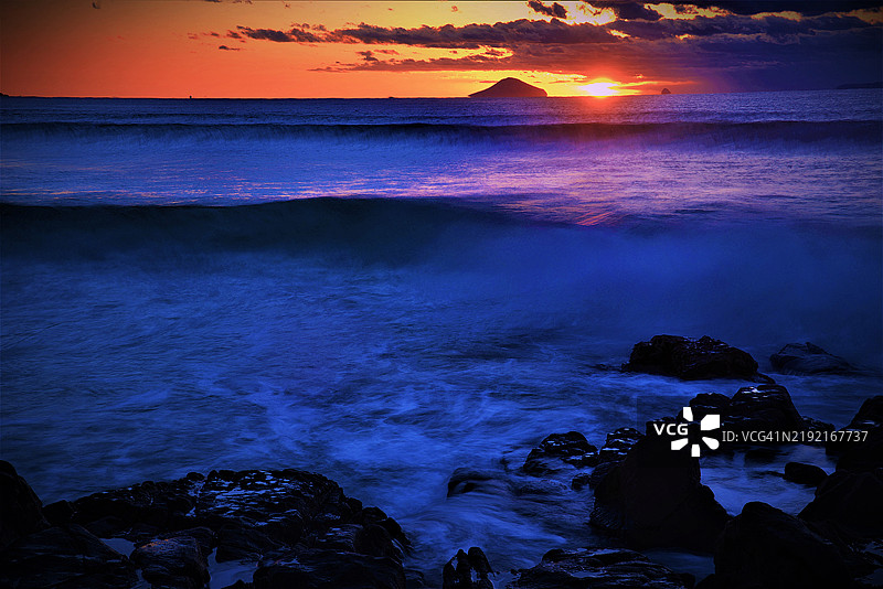 日落时分的海景图片素材