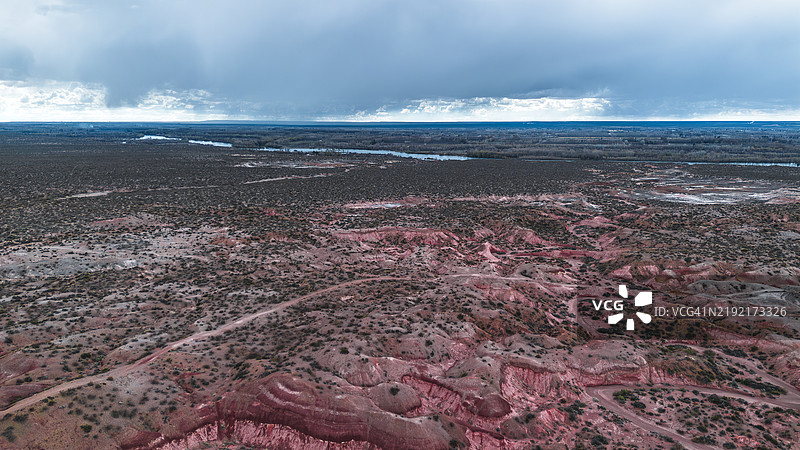 美丽的月谷全景无人机航拍视图图片素材