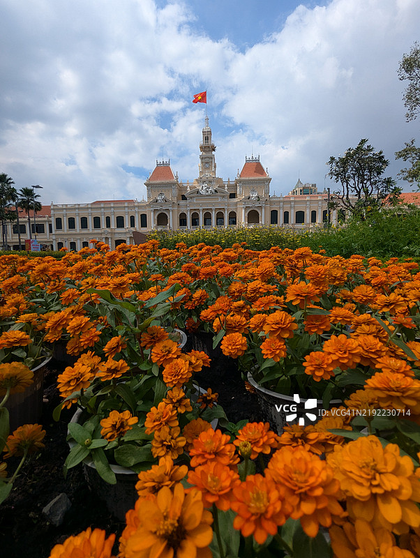 胡志明市市政厅，西贡，越南图片素材