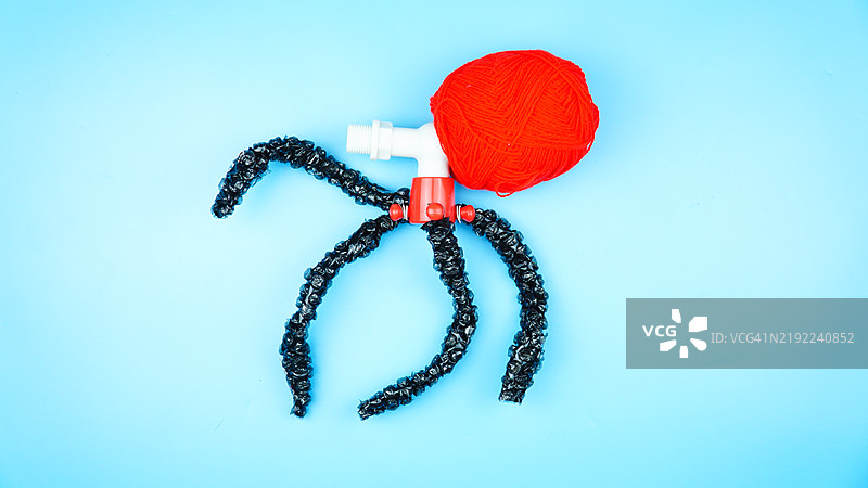 水龙头形状的章鱼幻觉图片素材