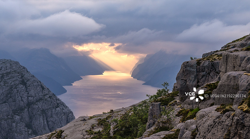 挪威罗加兰县的莱瑟峡湾，欧洲图片素材