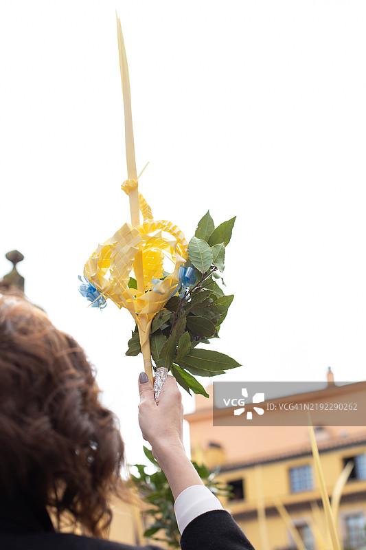 举手掌心，棕枝主日图片素材