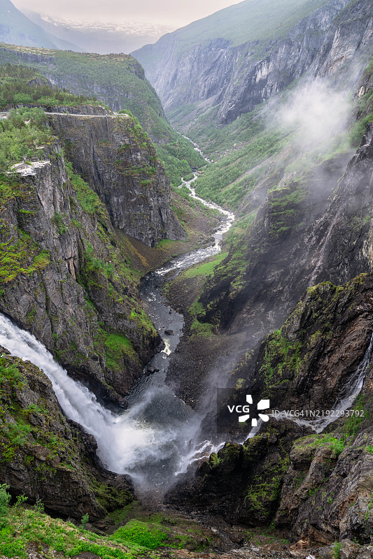 沃灵斯福森瀑布，挪威，欧洲图片素材