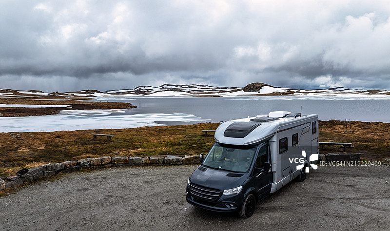 挪威哈当厄尔维达的鸟瞰图，欧洲图片素材