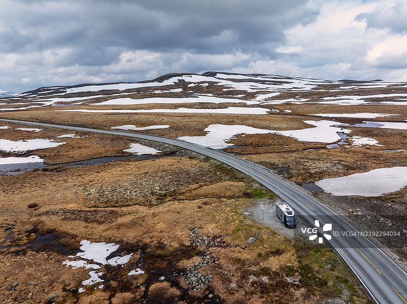 挪威哈当厄尔维达的鸟瞰图，欧洲图片素材