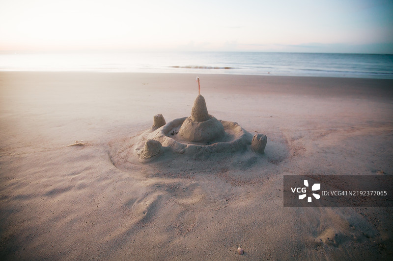 沙滩上的沙堡图片素材