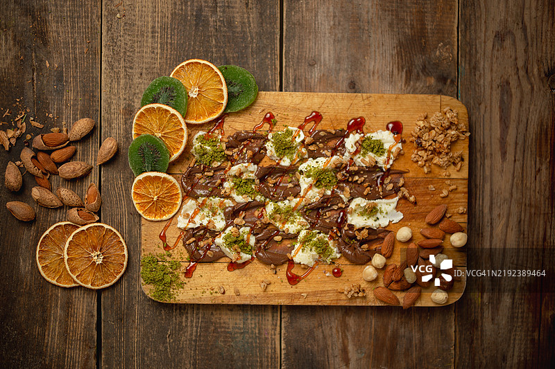 焦糖巧克力黄油板图片素材