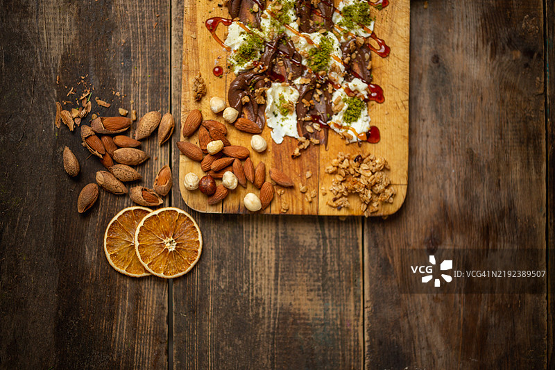 焦糖巧克力黄油板图片素材