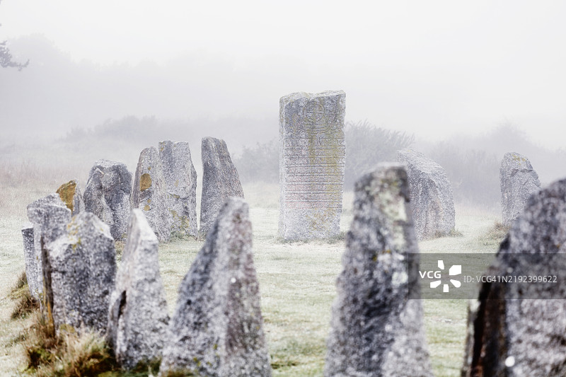 法国诺曼底的巨石阵图片素材