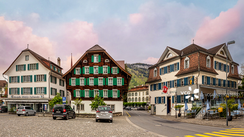 瑞士的斯坦斯镇图片素材