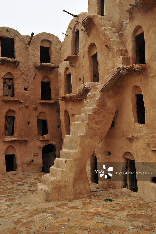 塔塔温附近的乌尔德·索尔坦堡垒粮仓，位于北撒哈拉，突尼斯图片素材