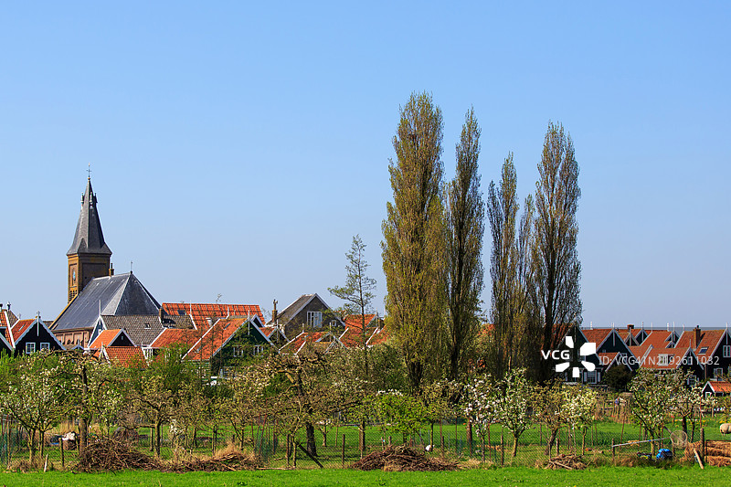 荷兰北部的马肯村图片素材