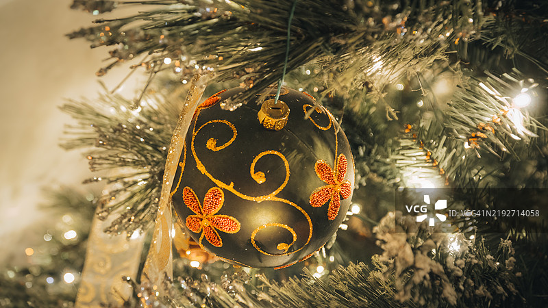 圣诞树特写，卡马里奥，加利福尼亚州，美国图片素材