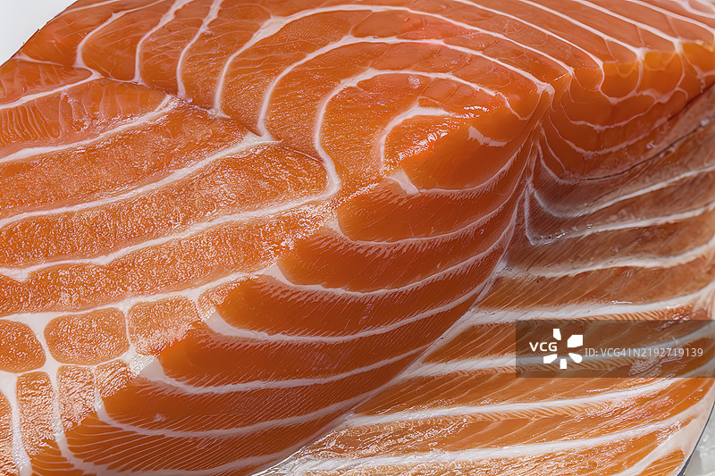 三文鱼片的特写照片图片素材