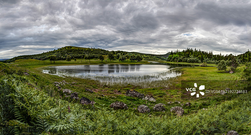 池塘，哈伊兰，英国，英国图片素材