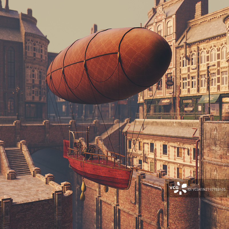 蒸汽朋克飞船图片素材