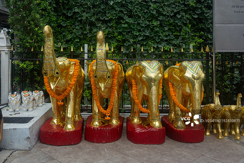 埃拉旺神庙的象雕像图片素材