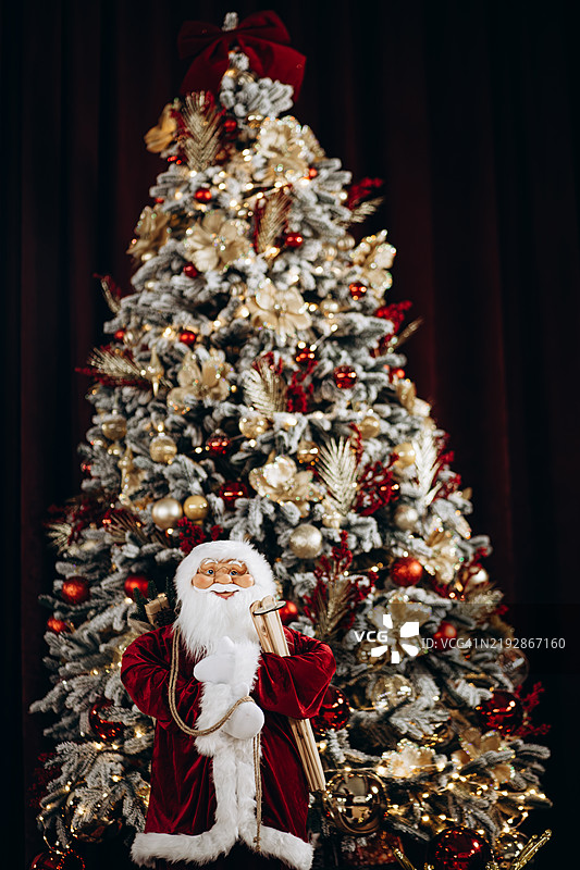 圣诞装饰的特写镜头图片素材