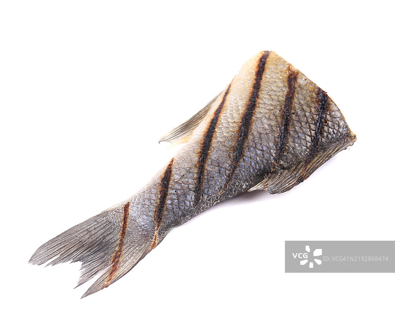 鱼的特写，背景为白色图片素材