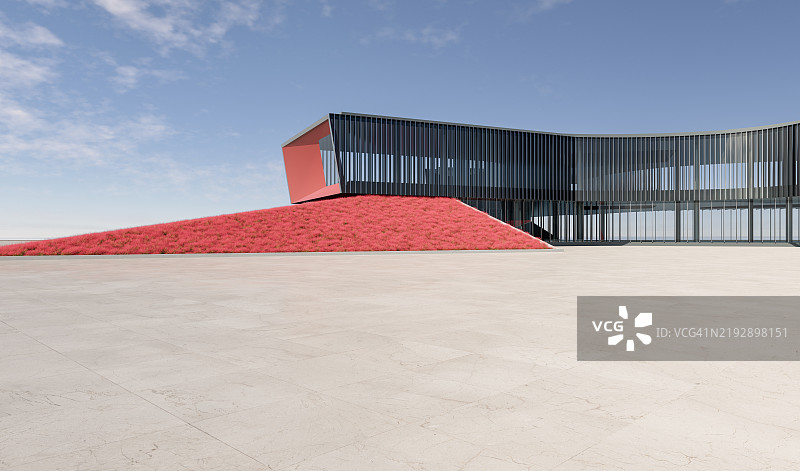 现代建筑外的 marble 地板图片素材