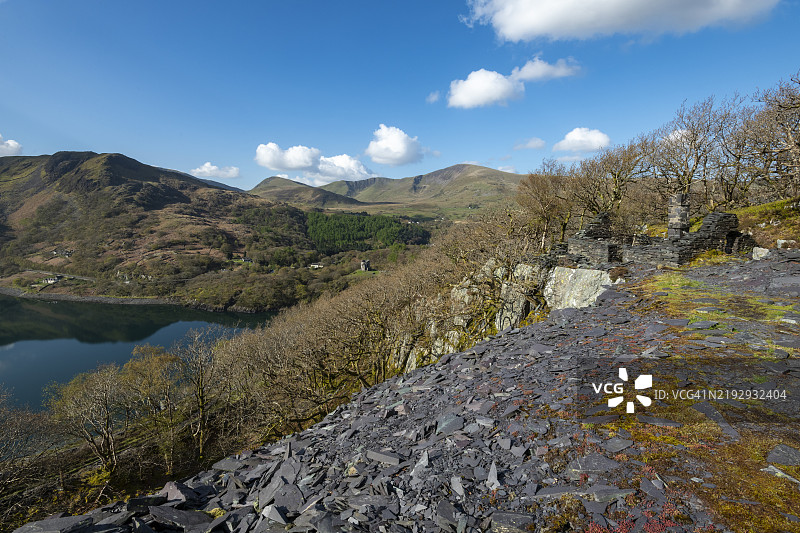 来自北威尔士兰贝里斯的迪诺维格采石场的景观图片素材