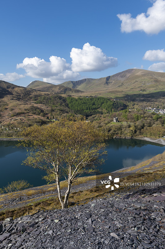来自北威尔士兰贝里斯的迪诺维格采石场的景观图片素材