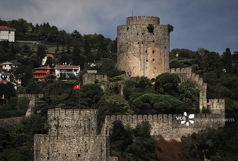 伊斯坦布尔的鲁梅利堡，博斯普鲁斯海峡图片素材