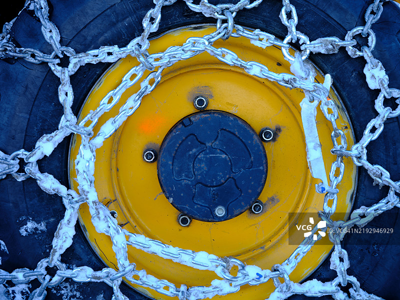 冬季的雪链图片素材