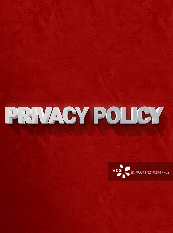 隐私政策文本以3D字母呈现图片素材