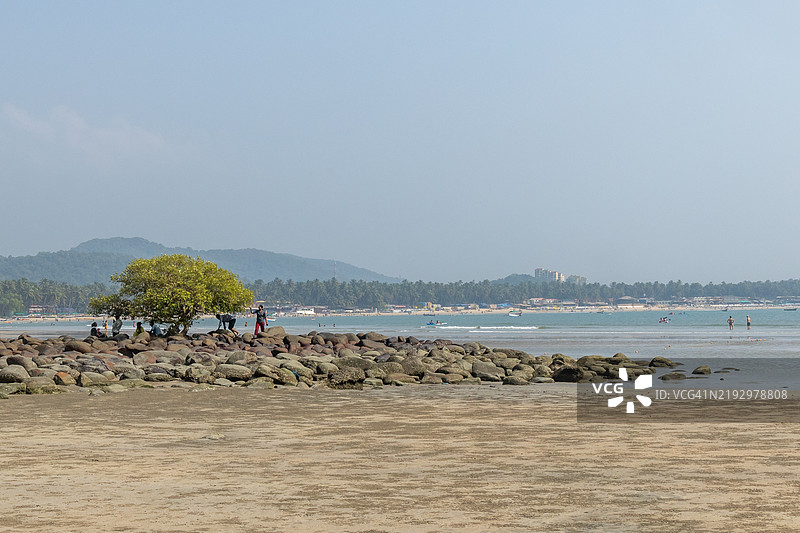 低潮时的海滩 - Palolem - 南果阿图片素材