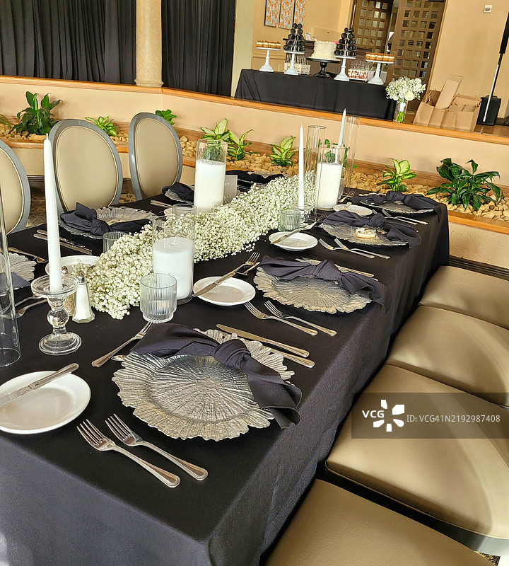 佛罗里达州美国餐桌上的餐具特写图片素材