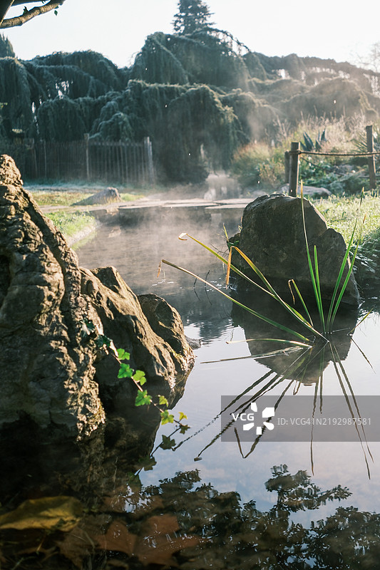 明尼苏达州的湖泊与天空的美丽景色， 美国图片素材