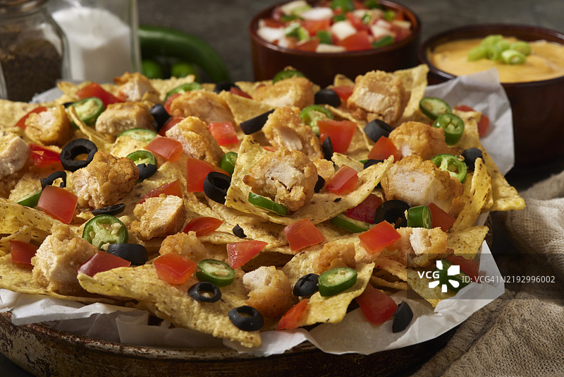 脆皮鸡肉嫩条玉米片图片素材