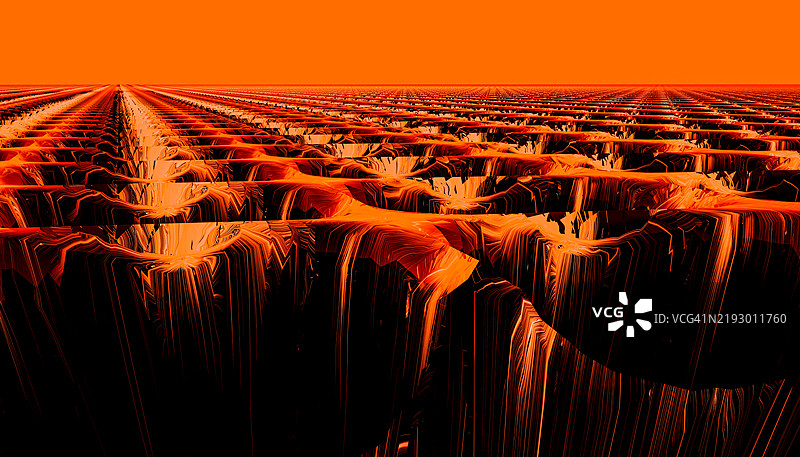 抽象的火焰景观延伸至远方图片素材