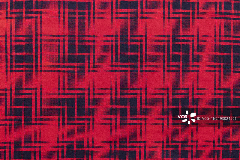 红色格纹布料纹理背景图片素材