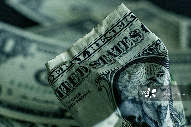 美元钞票的特写镜头图片素材