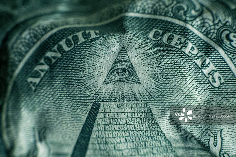 美元钞票的特写镜头图片素材