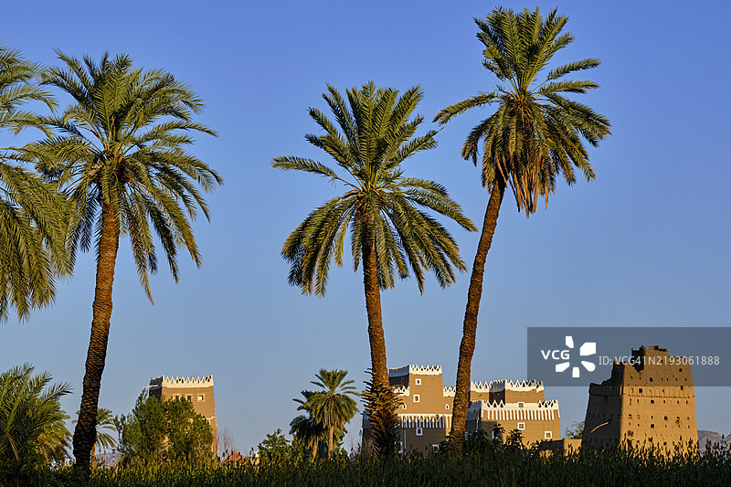 沙特阿拉伯，纳季兰省，纳季兰，传统土房图片素材