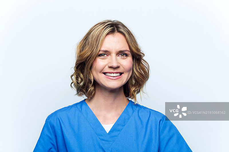 满意的护士肖像图片素材