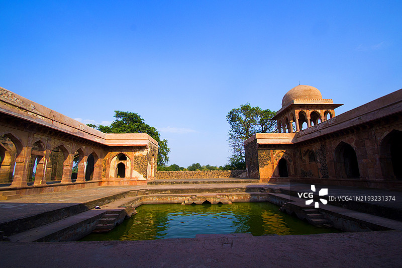 印度中央邦曼杜的巴兹·巴哈杜尔宫殿图片素材