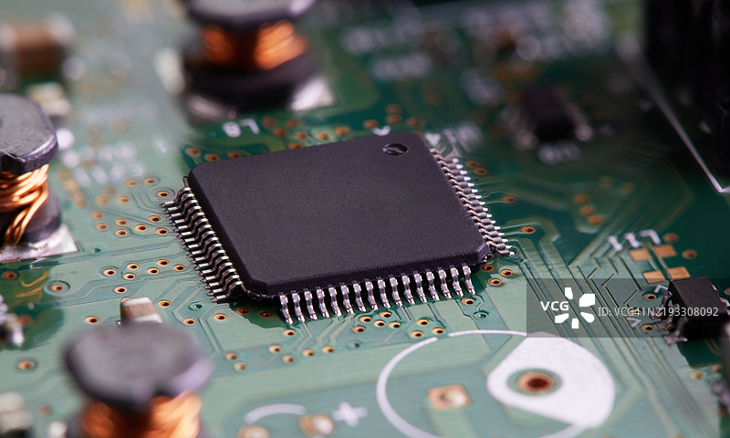 计算机芯片特写图片素材