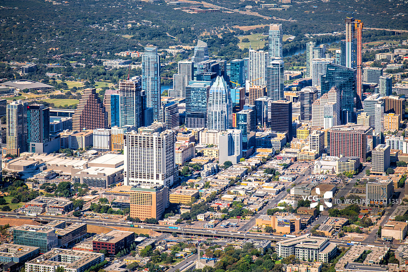 奥斯丁天际线航拍图图片素材