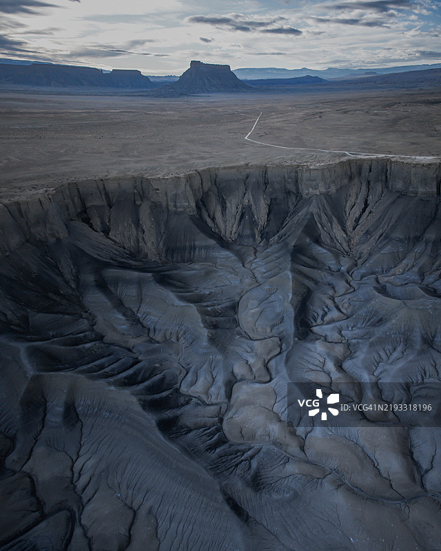 美国犹他州汉克斯维尔的景观鸟瞰图图片素材