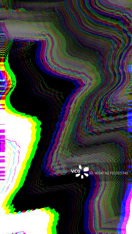 数字像素噪声故障视频损坏叠加效果，损坏的VHS静态图片素材