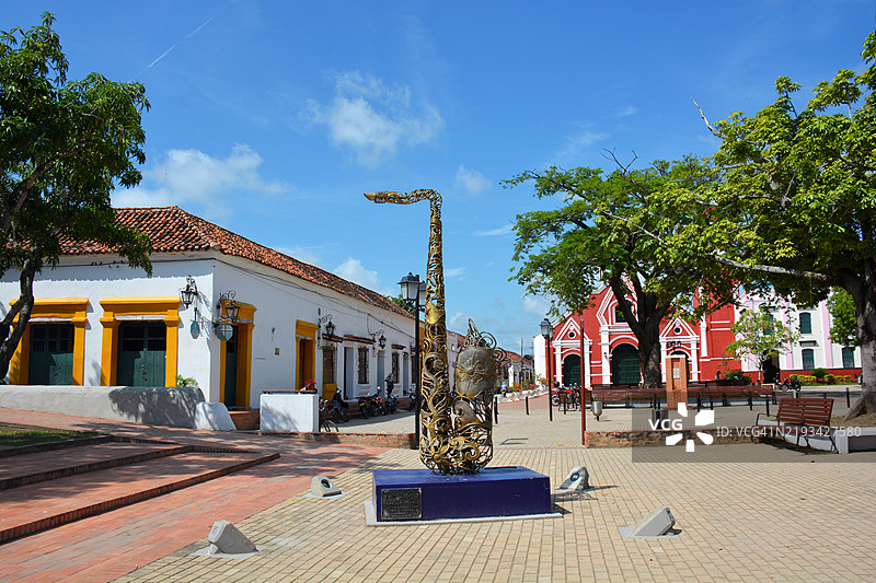 哥伦比亚蒙波克斯的街道图片素材