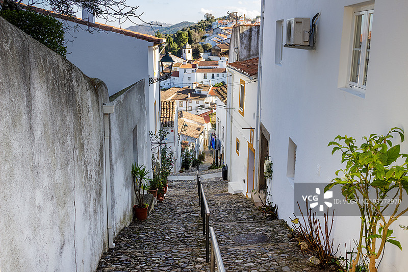 葡萄牙卡斯特洛德维德的犹太区图片素材