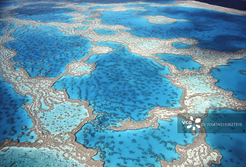 大堡礁。高空视角图片素材