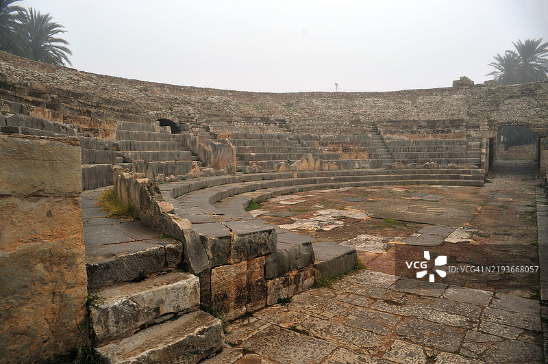 突尼斯布拉雷吉亚古城的剧院图片素材